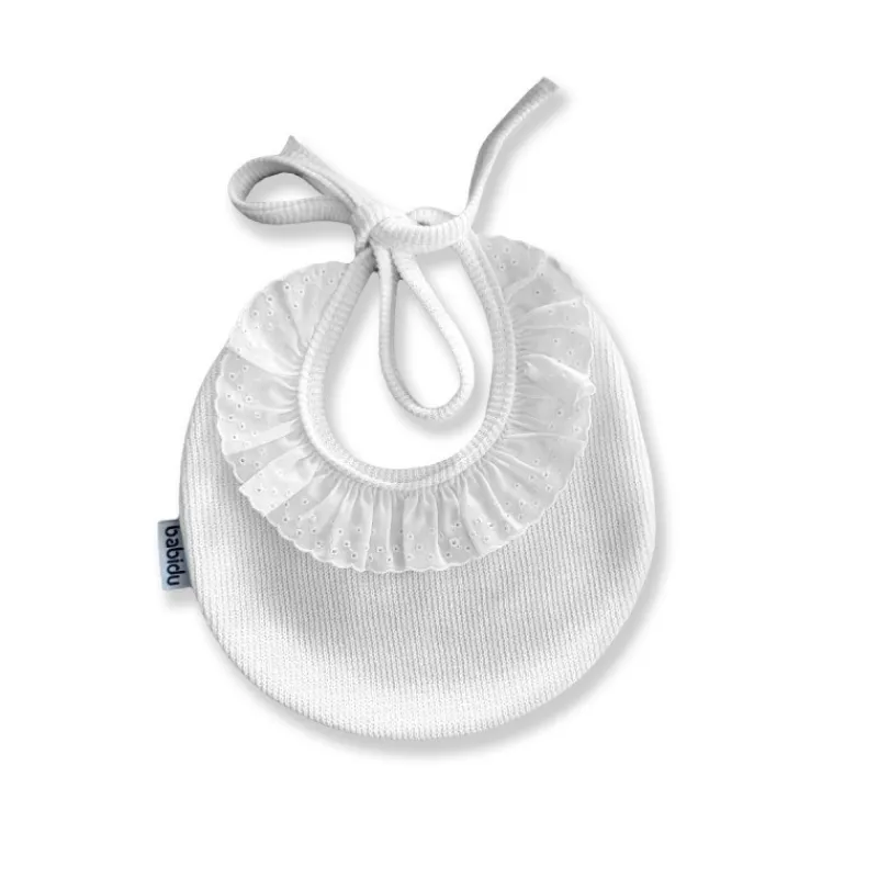 Babidu Baberos Y Bandanas^BABERO REDONDO PUNTILLA CANUTILLO