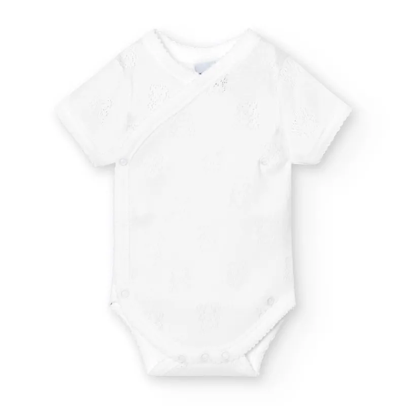 Babidu Prematuro | Bodys Manga Corta^BODY MANGA CORTA CRUZADO CALADO OSITOS