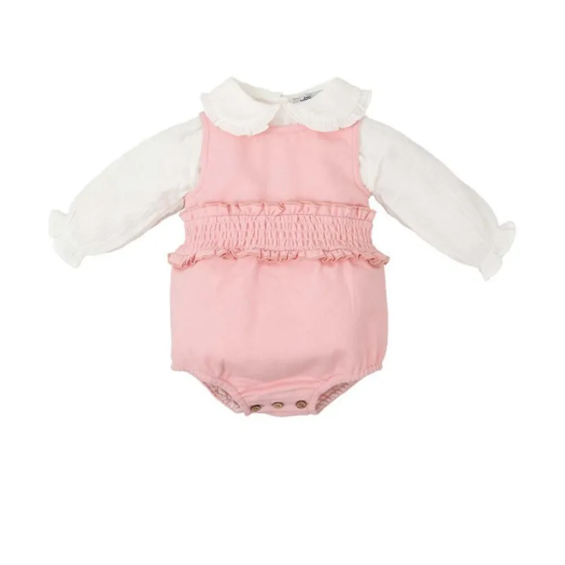 Babidu Conjuntos Bebé Niña^Conjunto de bebé niña en tejido liso OLIVO