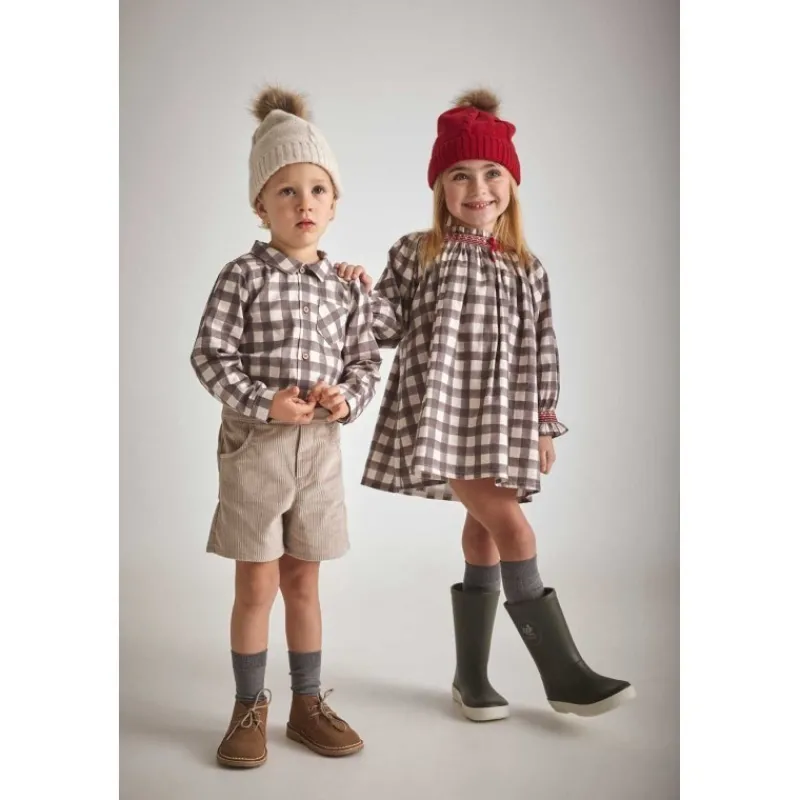 Babidu Conjuntos Niño | Conjuntos Bebe Niño^Conjunto de niño pantalón corto a cuadros ALAMO