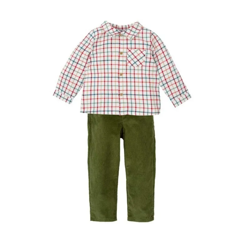 Babidu Conjuntos Bebe Niño^Conjunto de niño pantalón largo  a cuadros ACACIA