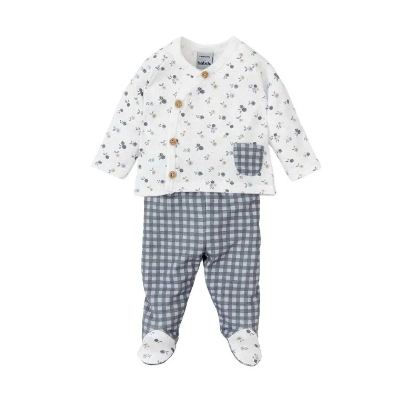 Babidu Conjuntos Bebe Niño | Conjuntos Bebé Niña^Conjunto polaina abierto con motivos florales CEDRO