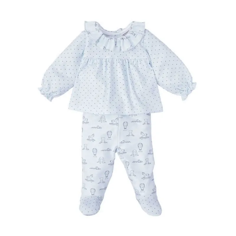 Babidu Conjuntos Bebe Niño | Conjuntos Bebé Niña^Conjunto polaina de bebé niña con microestampado SAUCE