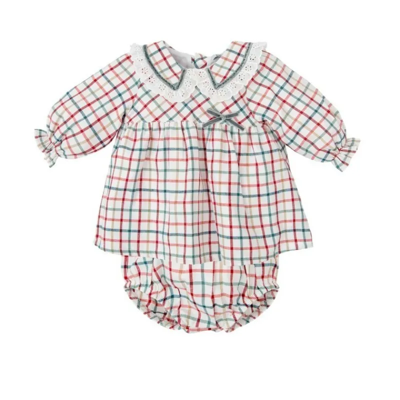 Babidu Vestidos Y Jesusitos Bebe Niña^Jesusito de bebé niña a cuadros ACACIA