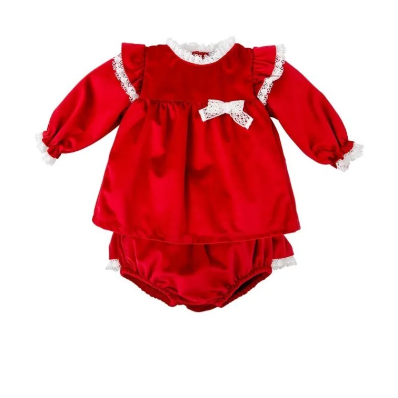 Babidu Vestidos Y Jesusitos Bebe Niña^Jesusito de bebé niña en terciopelo ABETO