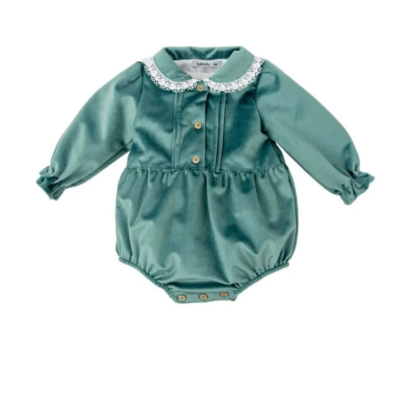 Babidu Peleles Y Pijamas Bebe Niña^Pelele de bebé niña en terciopelo ABETO