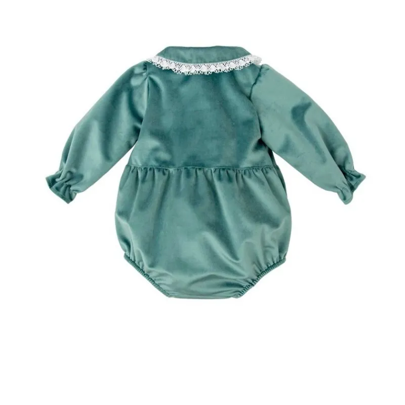 Babidu Peleles Y Pijamas Bebe Niña^Pelele de bebé niña en terciopelo ABETO