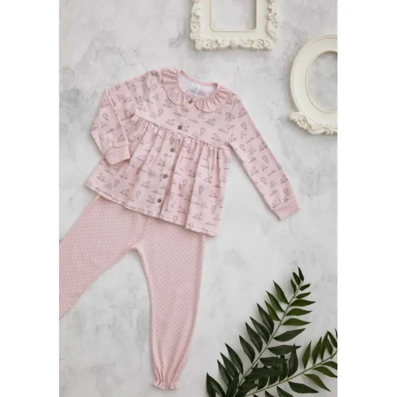 Babidu Pijamas Niña^Pijama de niña con microestampado SAUCE