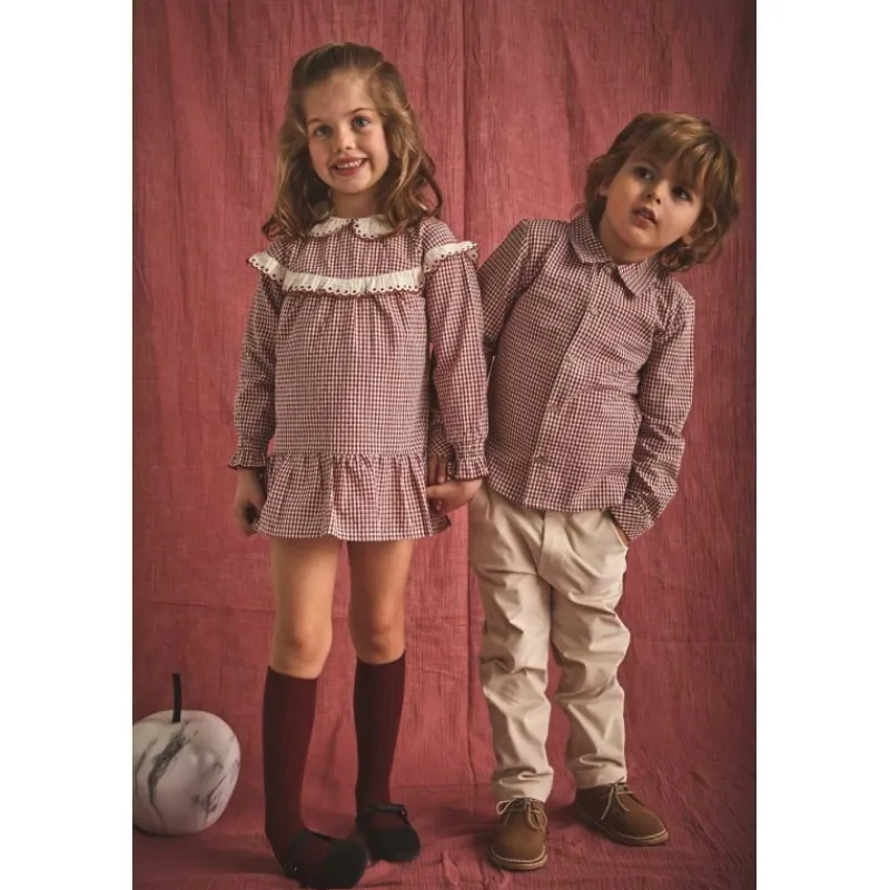 Babidu Vestidos Niña | Vestidos Y Jesusitos Bebe Niña^Vestido de niña almendro