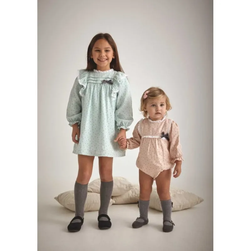 Babidu Vestidos Niña | Vestidos Y Jesusitos Bebe Niña^Vestido de niña lazo con estrellitas HAYA